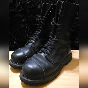 London England Grinders Herald CS Steel Toe Combat Boots US womens size 8